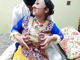 Desi Indian girl with big tits gets wettish with her stepbro & breast-feed inpakistani triumvirate