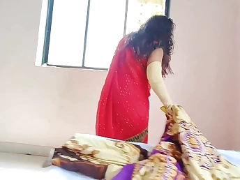 Desisarika's Indian maid gets her cock-squeezing rear end plumbed by her boss