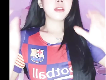 Jaw-dropping Malaysian Damsel in Football Uniform gets insane with a fortunate dude