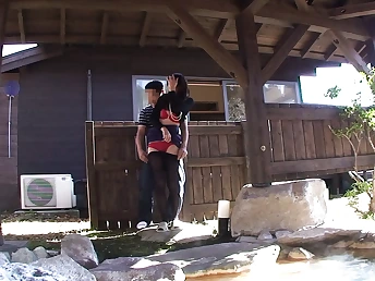 Witness this naughty Asian teenage get naughty in public and get ruined stiff