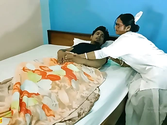 Observe this Indian nurse humiliate her patient with grubby chat & rear end-fashion orgy in the Clinic