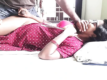 Indian teenage and her bhabi colleague get mischievous in a super-fucking-hot rip up-jamboree with Bbc