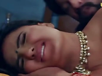 Desi Indian couple share yam-sized udders and hefty culo in kinky Ullu hook-up