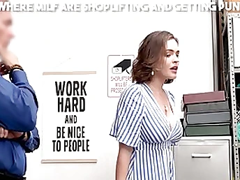 After getting caught shoplifting this teenager has a fuckfest
