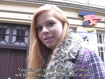 Euro woman gives her butt for cash