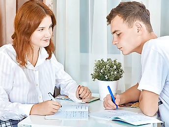 School Girls make a orgy break