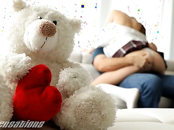 Diminutive establishing girl Athena Heart can't exercise with regard to Chad Milky's monster beef whistle on Valentine's Day