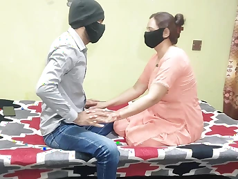 Desi Aunty & Bhabhi get their tight pussies drilled hard in steamy Indian threesome