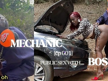 Watch how mombasapornstar gets her heavy ass drilled by a lucky mechanic relative to talk about