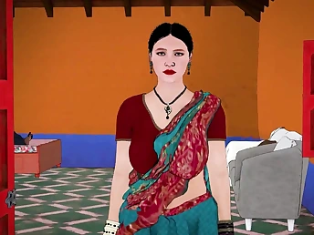 A cute bhabhi was fucked by her step-brother-in-law in 3D anime style