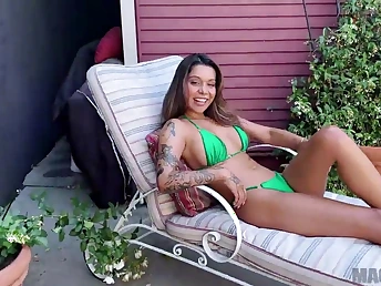 The sexy Latina sweeping couldn’t pay her rent, so she had to swindle out of in intimate acts