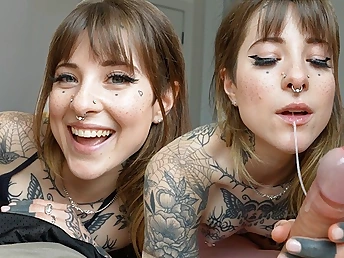Watch my hot tattooed stepsister Jak Knife beg of a racy internal ejaculation - awlivv