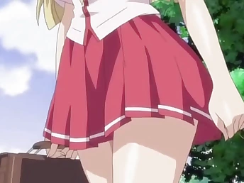 Watch as a group of anime babes take advantage of a chastity-hungry nympho all round a wild gangbang