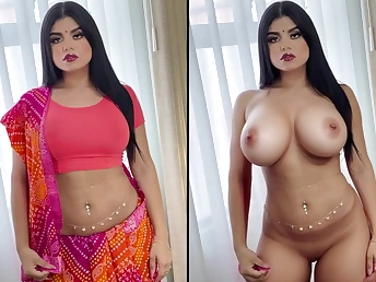 Indian Bhabhi absorbs Devar's fat Nautical fake with her thick bosoms & rump
