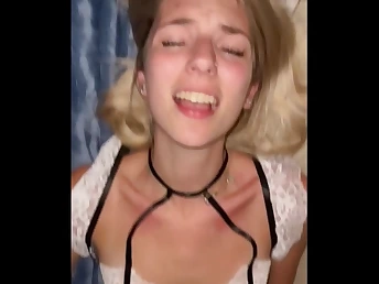 Amber Griz's teensy-weensy cash juggles in excess of top of elderly stud's humid buttfuck